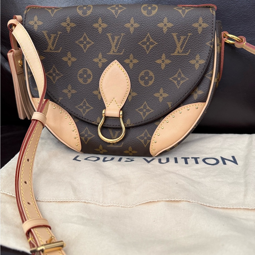 Louis Vuitton Tan and Brown Monogram Crossbody Bag